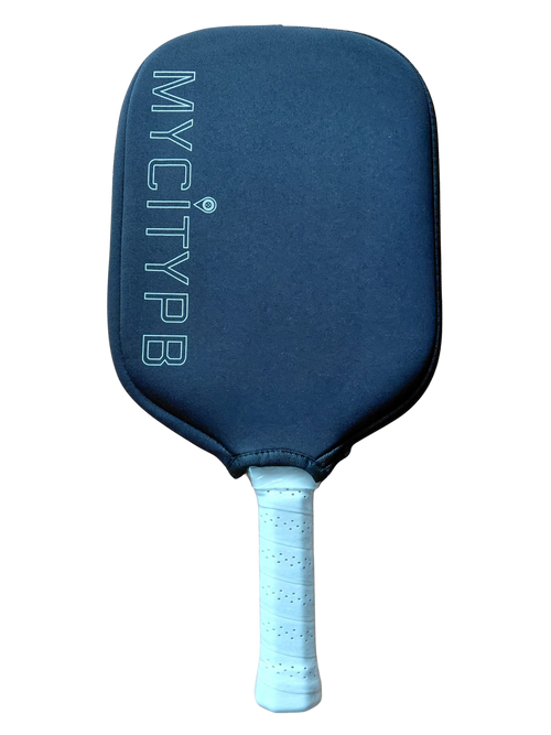 MyCityPB Pickleball Schlägerhülle Neopren schwarz Paddle Cover Schutzhülle