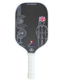 MyCityPB The Governor Pickleball-Schläger London mit Flagge weiß Carbon-Fiberglas Premium Paddle