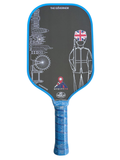 MyCityPB The Governor Pickleball-Schläger London mit Flagge blau Carbon-Fiberglas Premium Paddle