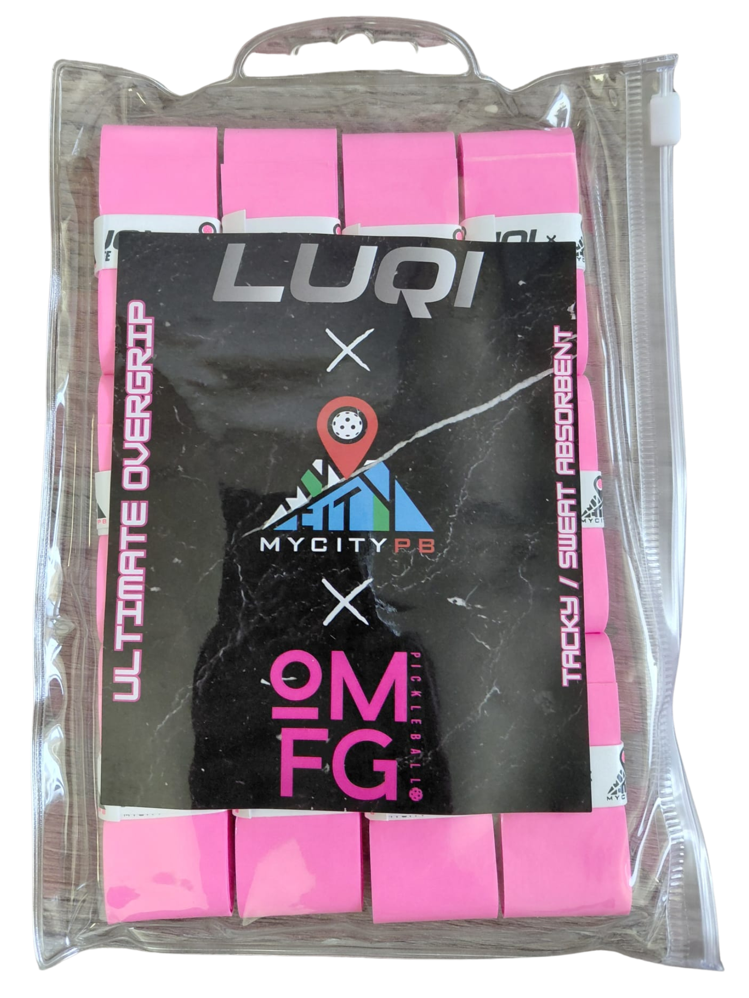 Cintas de agarre - Sobregrips LUQI rosas, paquete de 12