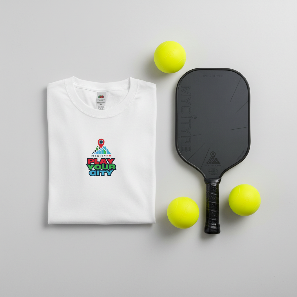 Flat Lay - T-Shirt mit Governor Paddle