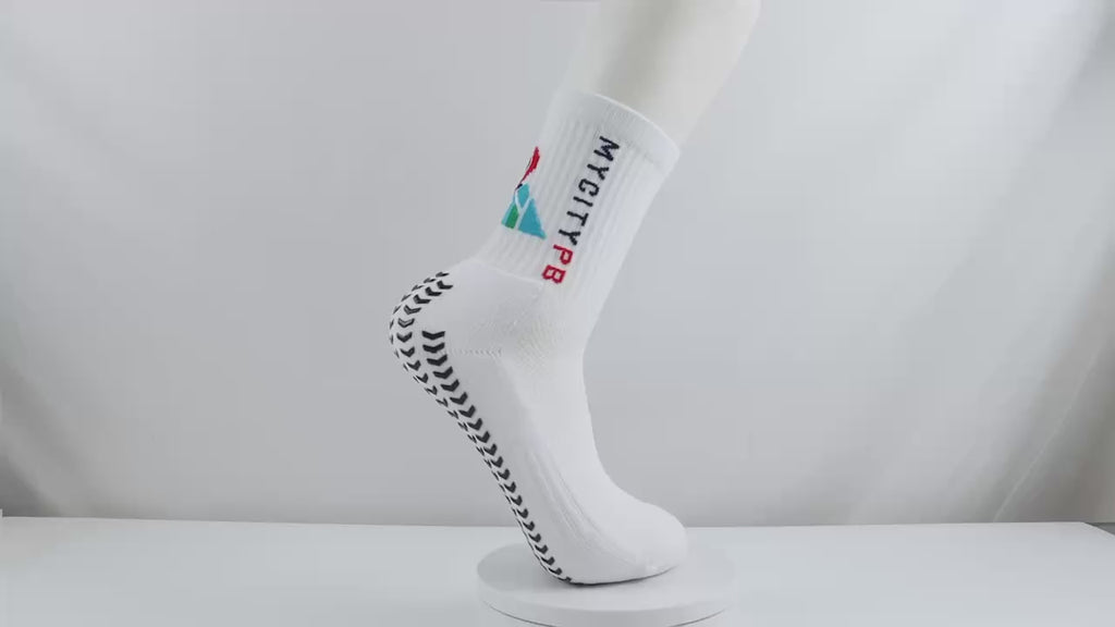 MyCityPB Performance Grip Socks – White