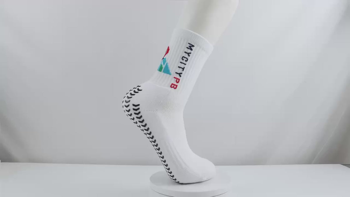 MyCityPB Performance Grip Socks – White