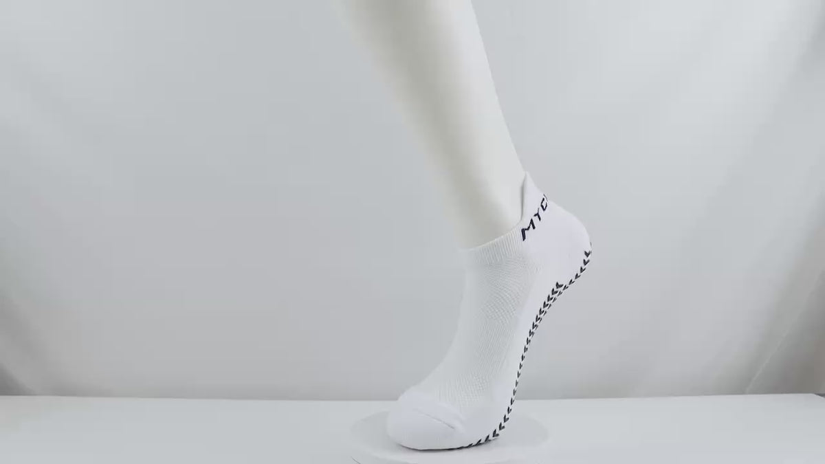 MyCityPB Performance Grip Sneaker Socks – White