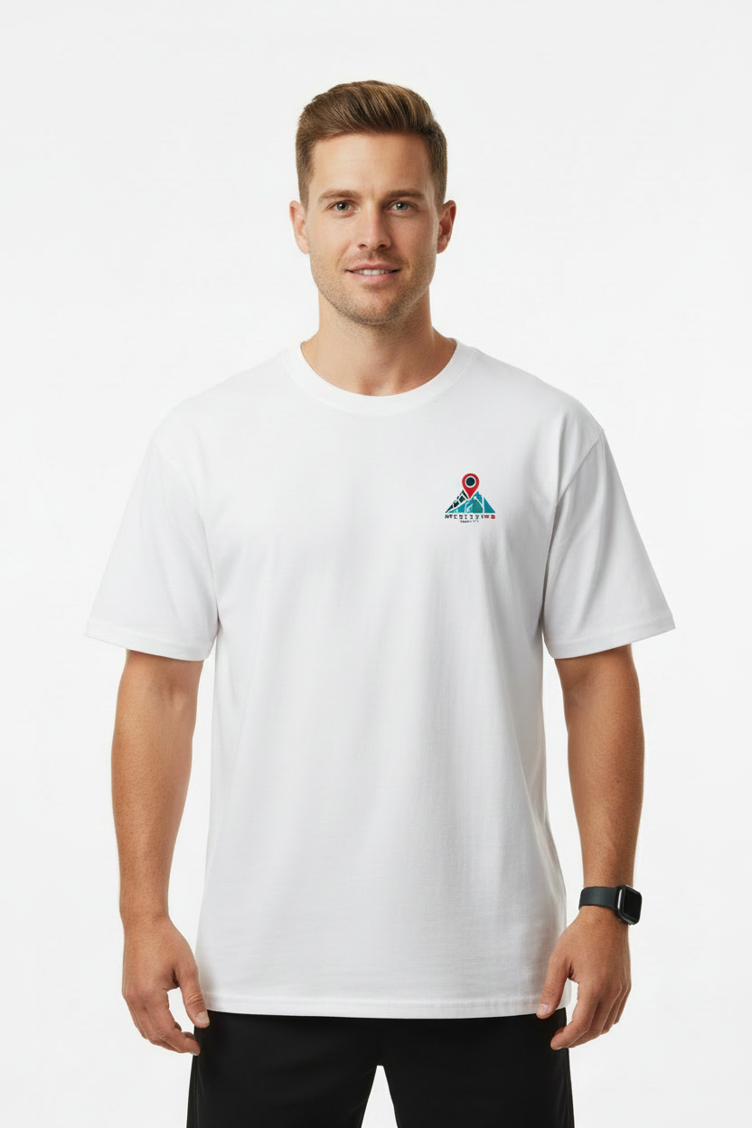 Weißes Shirt mit MyCityPB Europe Logo - Vorderansicht